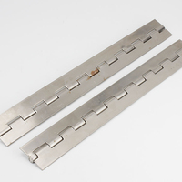 Accessoires de charnière de porte en acier inoxydable, charnière de piano à angle de pliage de 180 degrés, couleur argent
