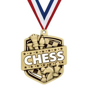 เหรียญหมากรุกโลหะแบบกำหนดเองขายส่ง 123 Honor สำหรับการแข่งขันหมากรุก กีฬา และงานอีเว้นท์  พร้อมสลักเป็นของที่ระลึก ชุบทอง หล่อขึ้นรูป - Product Image 1