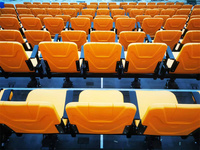 Chaise Tribune Rétractable Facile à Utiliser Conception Pliante pour Lycée Collège Église Événements Sportifs