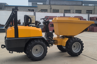 Mini camion à benne basculante hydraulique à expédition rapide charge de 1.5 tonnes, moteur silencieux, adapté à l'entretien des trottoirs et des bordures