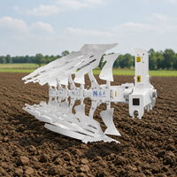 Charrue à socs réversible agricole professionnelle 3+1 socs pour tracteur