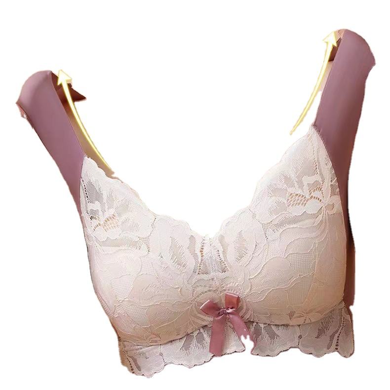 Ropa interior de encaje de talla grande sin anillo de acero para