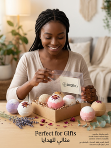 บาธบอมบ์ส่วนผสมจากธรรมชาติ 100% ขายส่ง 3 ชิ้น ของขวัญวันแม่ กล่องของขวัญสปาเกลือ Epsom ชุดกล่องของขวัญสปาเกลือ - Product Image 5