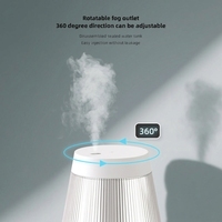 Humidificateur portable alimenté par USB, capacité de 1,0 à 2,5 L, matériau ABS, garantie de six mois, chambre à coucher, maison, bureau, lumière respirante