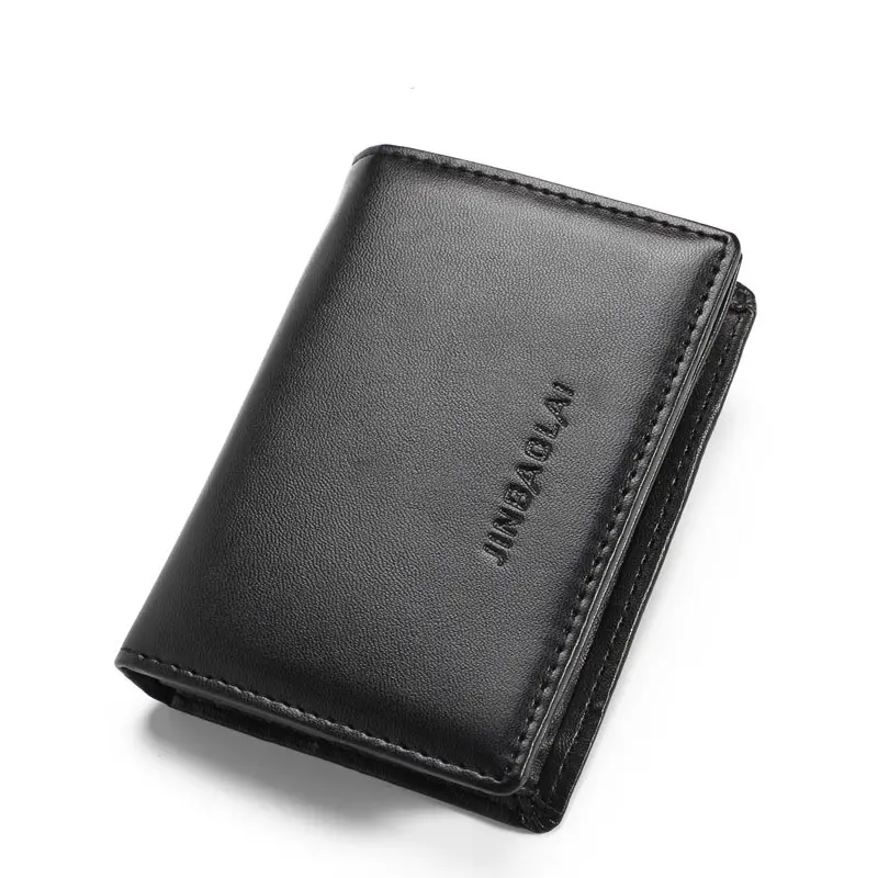 Leather manufacturer direct selling plain PU leather men's business card case gift card case