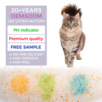 Sable pour chat en gel de silice OEM PH Health Monitoring Indicator 1,6 kg, contrôle puissant des odeurs, prix compétitif