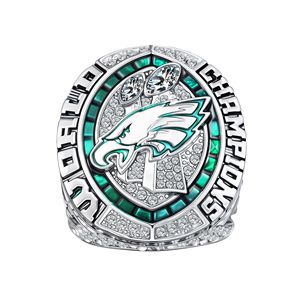Anello del Campionato 2024 dei Philadelphia Eagles, Raffinato Anello Sportivo Placcato <span class=keywords><strong>Oro</strong></span> <span class=keywords><strong>e</strong></span> <span class=keywords><strong>Argento</strong></span> con Diamanti Incastonati a Griffe, Gioiello alla Moda - Product Image 4