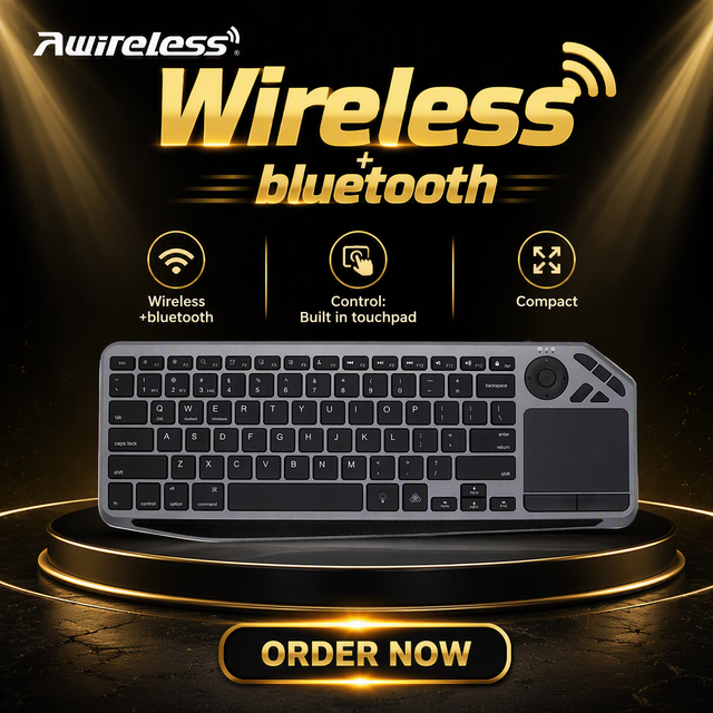 Wireless Keyboard with Touchpad OEM Bluetooth 5.0 Rechargeable Mini Keyboard for Smart TV Android TV Box HTPC Media Player