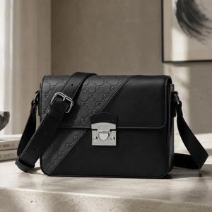 Bolso de hombro de cuero PU para hombre, bandolera de negocios, bolso informal con solapa, correa ajustable, bolso de viaje para el día a día - Product Image 1