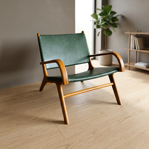 Fauteuil de patio extérieur moderne en teck massif avec assise et dossier rembourrés en mousse - Product Image 5