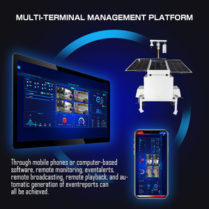 Remorque CCTV mobile extérieure personnalisée à énergie solaire pour chantiers temporaires, équipée de l'IA Edge - Product Image 3