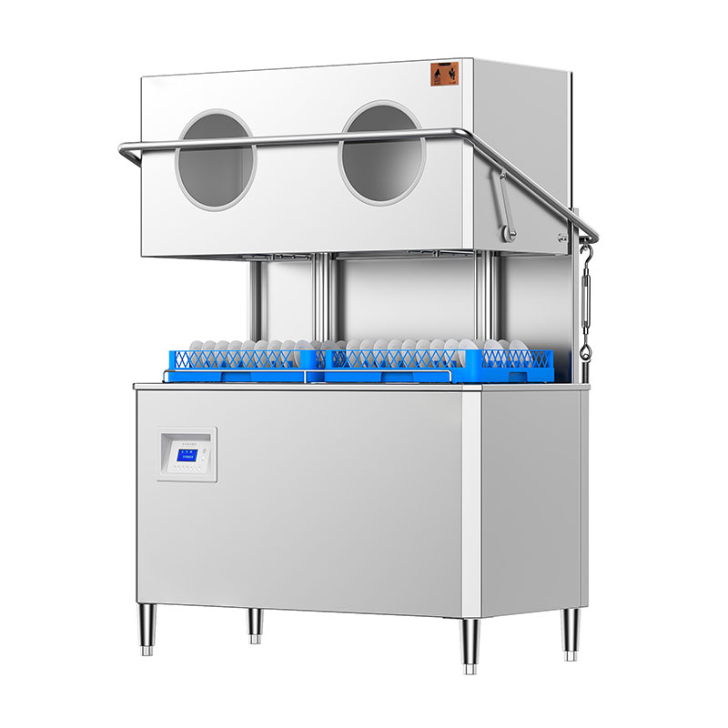 Commercial Hotel Restaurant Automatic Double Hood Dishwasher Machine Kitchen Smart Freestanding Dishwasher Manufacturer