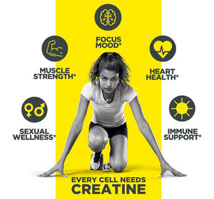 Poudre de monohydrate de créatine avec étiquette personnalisée, poudre de vitamines HCI <span class=keywords><strong>B</strong></span>, supplément pré-entraînement pour l'endurance énergétique musculaire - Product Image 4