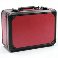 Boîte de rangement et de présentation portable en aluminium rouge de luxe à 3 rangées pour cartes de sport gradées NGC BGS, étui pour slabs, personnalisation acceptée