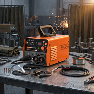 Nouvelle machine à souder FEIFANKE <span class=keywords><strong>MIG</strong></span> <span class=keywords><strong>145</strong></span> 220V IGBT Inverter MAG sans gaz, soudeuse à fil fourré, acier inoxydable, mini portable 4-en-1 - Product Image 1