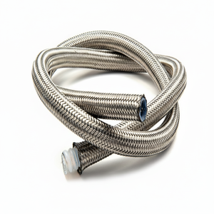 PTFE Braided Hose SAE100 R14 High Temperature Pressure Stainless Steel Wire 316L AN6 Corrugated Flexible For Swagelok Systems - Product Image 1