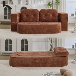 परिवर्तनीय सोफे बिस्तर बोनलेस कॉर्डरॉय स्लीपर फोल्डेबल मॉड्यूलर सोफे संपीड़ित सोफा छोटे कमरे के लिए एक बॉक्स में - Product Image 2