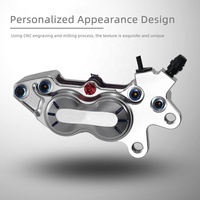 Nouveau style – Étriers de frein avant à 4 pistons personnalisables en aluminium pour moto, motocross, vélo – Pompe de frein avant