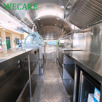 Wecare EEC Burger Taco Snack Mobile Coffee Beer bar Trailers Restaurant Entièrement équipé Camion de restauration mobile à vendre