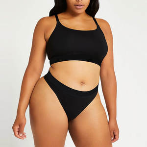 Culottes en coton biologique grande taille pour femmes, culottes respirantes, sous-vêtements avec Logo personnalisé, collection <span class=keywords><strong>2022</strong></span> - Product Image 1