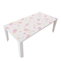 Tapis de table basse RNPT en PVC imprimé, motif blocs pastel et amour, rectangulaire, housse de table décorative en vinyle pour hôtel, salon, salle de séjour