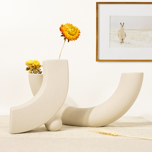 Nordic Hot SellingTable Art minimalista moderno fiore di fiori di nozze vaso in ceramica per la decorazione della stanza della cucina - Product Image 6