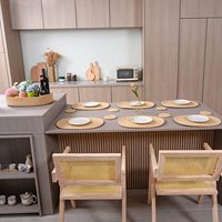 QJMAX – napperons en corde de coton tissé ovale, tapis chaud, décor de Table