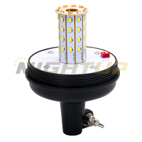NIGHTUP PC-Linse ABS-Basismaterial Warnleuchte mit LED-Rotation Einzelblitz Doppelblitz R10
