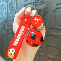 Nuevo Llavero de PVC con Diseño de Fútbol de Dibujos Animados, Souvenir Creativo, Regalo con Diseño Adorable