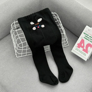 Leggings pour bébé et enfant, doublés polaire, épais, imprimé lapin, chauds, doux et extensibles, directement de l'usine - Product Image 4
