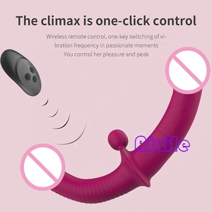Vibromasseur double extrémité pour le plaisir lesbien, jouet sexuel pour le jeu anal, jouet pour adultes, pénis réaliste, masseur anal, vaginal et de prostate - Product Image 3