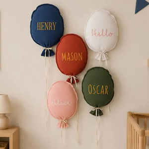 Uionen Personalized Embroidered Balloon Wall Decor Custom Name Text Embroidery Balloon Ornament for Nursery Wall Art Party Decor - Product Image 3