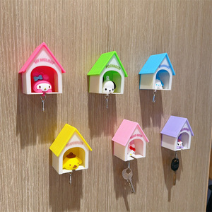 Venta al por mayor creativo Doghouse llavero titular aleación y <span class=keywords><strong>PVC</strong></span> UV impresión multifunción llavero Venta caliente hogar novedad llavero - Product Image 1