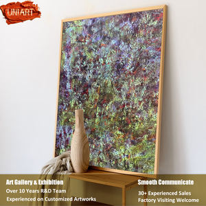 UNIART 100% fatto a mano Jackson Pollock a goccia stile astratta arte della parete decorazione surreale dipinto a mano pittura a olio ad azione acrilica - Product Image 6