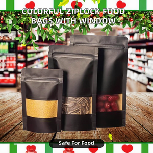 6.29x9.44 inch màu đen tím xanh <span class=keywords><strong>Ziplock</strong></span> vật nuôi bao bì thực phẩm đứng bịt kín mùi bằng chứng Nắp kéo cửa sổ túi thực phẩm cấp - Product Image 6