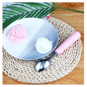 Cuchara de aluminio para helado con mango rosa, profesional, autodescongelante, antiadherente, de metal, para sorbetes, ideal para tiendas de postres y boutiques. - Product Image 4