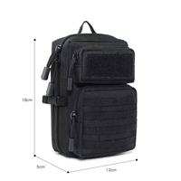 Sac à outils tactique multi-usages 900D Oxford imperméable Molle 3P avec logo personnalisé pour la randonnée en plein air, le camping, la chasse