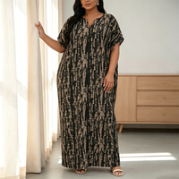 Robe longue décontractée pour femme, style africain, rayée, 100% coton, coupe ample, grande taille, classique, élégante et rétro, pour l'été