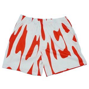 Short en maille à double couche avec logo personnalisé et grande ceinture Short en maille épais décontracté pour homme pour basket-ball gym - Product Image 1