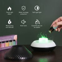 Diffuseur ultrasonique d'huile essentielle de volcan, brume fraîche, humidificateur d'air de flamme Portable avec veilleuse