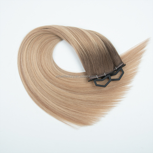 Extensiones de Cabello Humano Virgen Ruso Remy de la Mejor Calidad de Salón, Trama de Piel, Trama Doble a Máquina, Trama Mariposa - Product Image 2