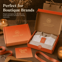 Boîtes d'expédition en papier orange vif personnalisées avec logo, utilisées pour l'emballage de vêtements, pour l'expédition et le transport en e-commerce
