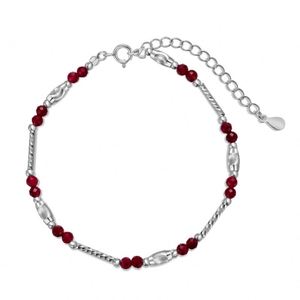 Dylam <b>Cute</b> Dainty 925 Sterling Silver Rhodium Plated Non Tarnish Link Chain Bead Beaded Women Bangles <b>Bracelets</b> Daily Wear - Product Image 1