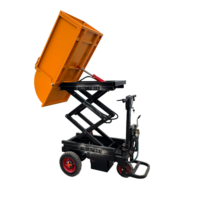 Chariot élévateur compact à trois roues électrique hydraulique pour la manutention de matériaux sur chantier