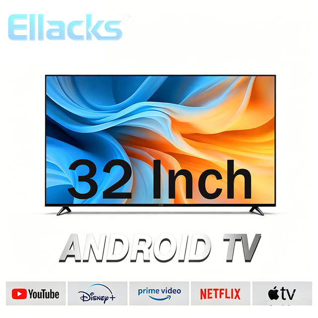 Original TV Factory 32 Inch Android 15 Smart LED TV With DVB T2 Tuner 1366*768 HD Resolution WiFi Smart Television For Home