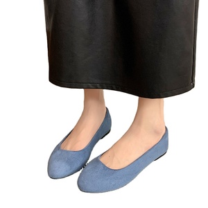Nouvelles <span class=keywords><strong>chaussures</strong></span> plates en daim pour femmes, style printemps-automne, couleur bonbon, plateforme, grandes tailles 40-43 - Product Image 1