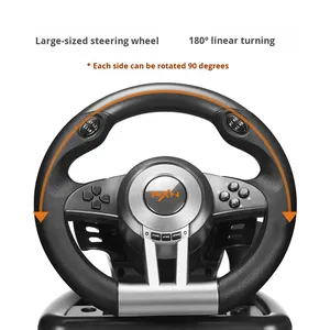 Volante de <span class=keywords><strong>Juego</strong></span> con Cable PXN-V3 Pro Naranja/Negro de 180 Grados con Pedal para XB One <span class=keywords><strong>PC</strong></span>/P3/P4/Switch, Volante de <span class=keywords><strong>Juego</strong></span> - Product Image 2