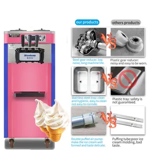 Máquina de helados de servicio suave de 3 sabores, máquina comercial automática para hacer helados