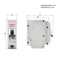 ETM7 MCB Disjoncteur miniature 1p 6KA 10KA Kema 6 10 16 20 25 32 40 50 63 a enfichable de haute qualité
