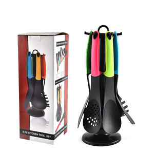 Tutucu ile <span class=keywords><strong>7</strong></span> adet naylon pişirme eşyası seti Modern tasarım mutfak alet ve popüler tencere mutfak gereçleri seti - Product Image 1